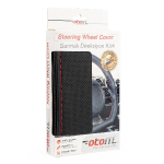 Perforated Stitching steering wheel cover black with red thread 38-39 cm / 8681892011507 / 25-705 :: Сезонные ТОП товары %