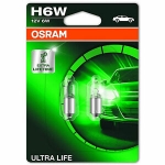 OSRAM Габаритные галогенные лампы BAX9s 6W ULTRA LIFE (x2) 4008321415325