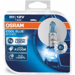 OSRAM H1 halogēna spuldzes (2gab.) COOL BLUE INTENSE / 55W / 1550Lm / Spilgtums 20% / Krāsas temperatūra 5000K / 4008321650719 / 21-205 :: H1