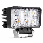 LED work lights / additional lighting for cars AWL02 / 6 LED diodes / 9-60V / 8W / IP67 / 6000K - cold white / 5903293016138 / 25-316 :: LED квадратные бары рабочие огни