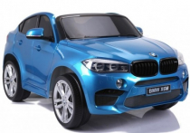 Divvietīga bērnu elektriskā automašīna / elektromašīna / BMW X6M / zila / lakota / 09-752 :: Bērnu elektromobiļi