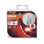 OSRAM H1 halogēna spuldzes NIGHT BREAKER SILVER / 55W / 12V / 3200K / 1550Lm / 4052899992252 / 21-2100 :: H1