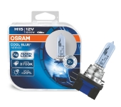 OSRAM H15 halogēna spuldze COOL BLUE INTENSE / 15/55W / Spilgtums 20% / Krāsas temperatūra līdz 3700K / 4052899982208 / 21-223 :: OSRAM COOL BLUE INTENSE