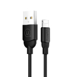Universāls Micro USB uz USB Datu & Ātrās Uzlādes 2A kabelis / 1m / Melns / Usams / 6958444958705 / 07-055 :: Auto piepīpētāja USB lādētāji un kabeļi