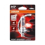 OSRAM H7 NIGHT BREAKER LASER/ Spilgtums  130% / Stara garums  40m halogēna spuldze / 4062172114455 :: OSRAM NIGHT BREAKER LASER