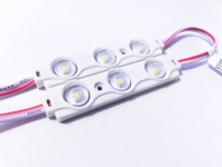 LED modulis 1.5W  / LED Modules 12V ar sferiskam lēcam / 6000k / 3 x SMD 2835 / IP65 / 70x15mm :: LED Moduļi