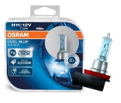 OSRAM H11 halogēna spuldzes (2gab.) COOL BLUE INTENSE / 55W / 1350Lm / Spilgtums +20% / Krāsas temperatūra līdz 4200K / 4008321650771 / 21-216 :: OSRAM COOL BLUE INTENSE