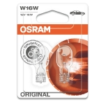 OSRAM Gabaritu halogēnās spuldzes W16W ORIGINAL (x2) 4008321349507 :: OSRAM halogēna W16W / W21W
